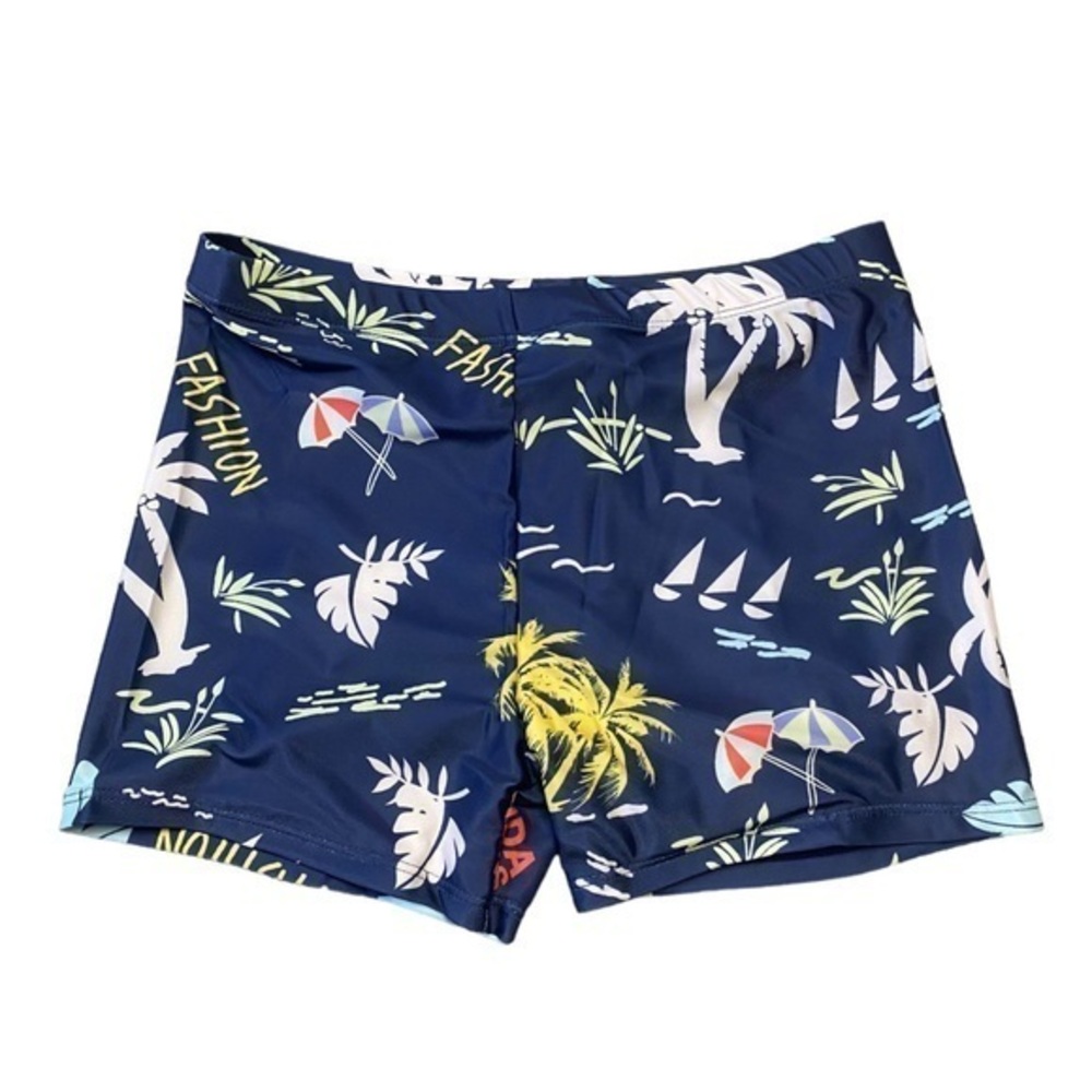 NWOT - Men’s Quick Drying Fabric Casual Board Shorts (Peacock Blue / Small)
